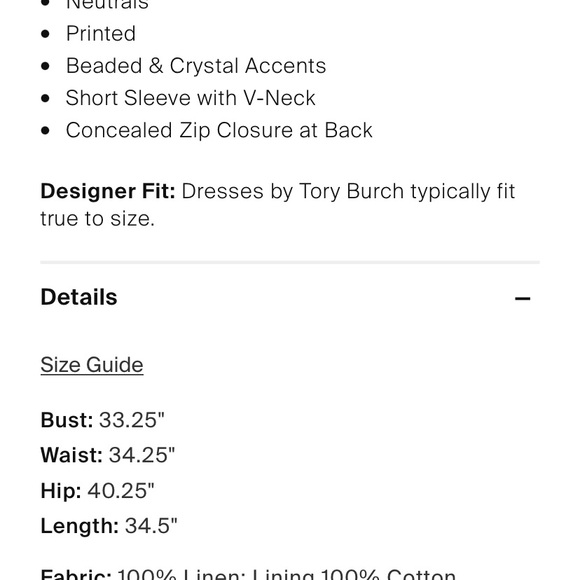 Tory Burch pre fall 17 linen mini dress - Picture 2 of 5